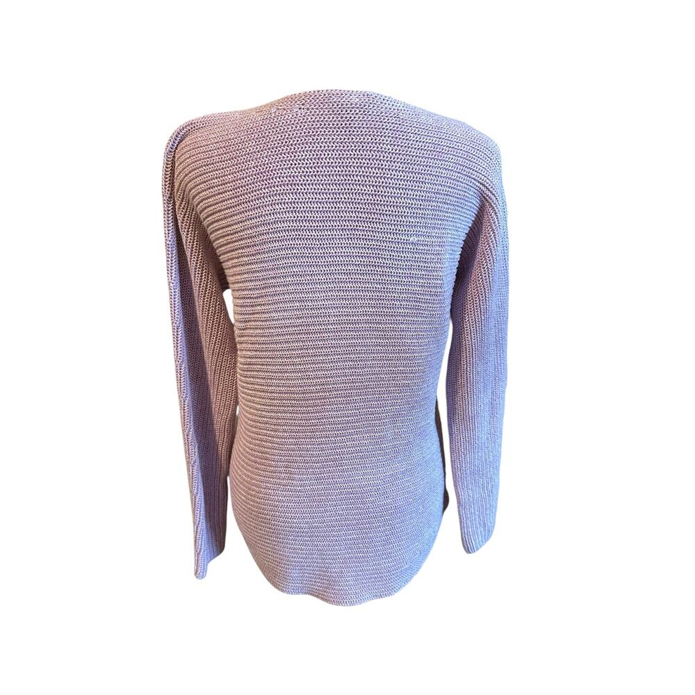 *SOLD* Talbots Lavender Petites 100% Pima Cotton Sweater Size MP ComfyChic Quiet - Picture 4 of 9